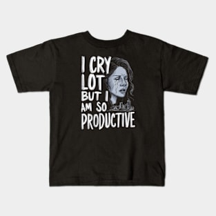 I Cry A Lot But I Am So Productive Essential  Kids T-Shirt